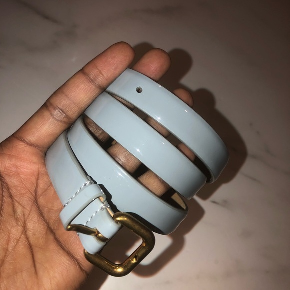J. Crew Accessories - J Crew Patent Leather Skinny Belt Size Small